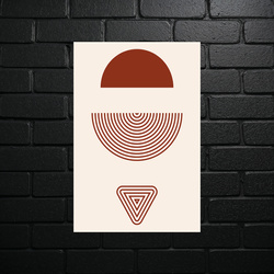 Terracotta Geometric Harmony - shiny glitter