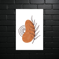 Terracotta Abstract Harmony - shiny glitter