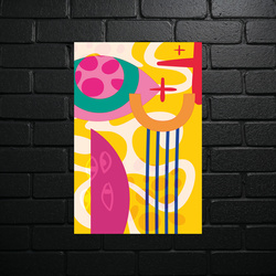 Abstrakcyjna Symfonia Kształtów - błyszczący brokat