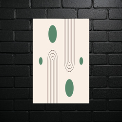 Minimalist Harmony in Green - shiny glitter