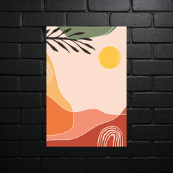 Minimalist Pastel Sunset - shiny glitter