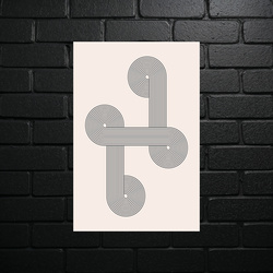 Geometryczna Harmonia - Minimalistyczna Linia - błyszczący brokat