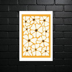 Golden Floral Mosaic - shiny glitter