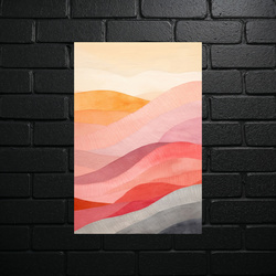 Sunset Waves - Abstract Harmony - shiny glitter