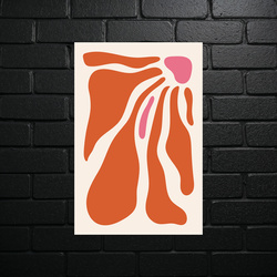 Terracotta Abstract Harmony - shiny glitter