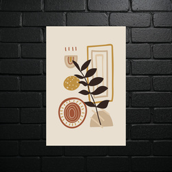 Botaniczna Harmonia w Sepii - błyszczący brokat