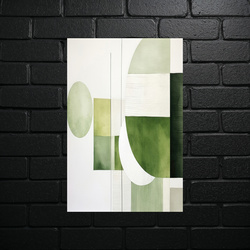 Geometric Harmony in Green - shiny glitter