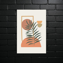 Terracotta Botanical Harmony - shiny glitter