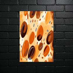 Amber Circles Abstract - shiny glitter