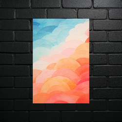 Pastel Dawn Waves - shiny glitter