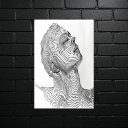 Contours of Harmony - Line Art - shiny glitter