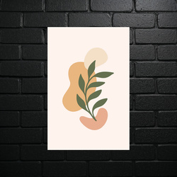 Botanical Harmony - Minimalist Aluminum Art Print - shiny glitter