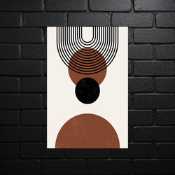 Geometric Harmony in Bronze - shiny glitter