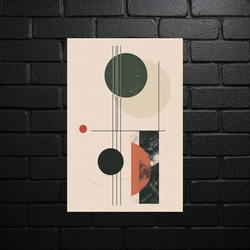 Geometryczna Harmonia w Koralach - błyszczący brokat