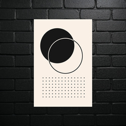 Geometric Harmony in Beige - shiny glitter