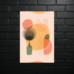 Tropikalna Harmonia - Abstrakcyjny Liść - błyszczący brokat