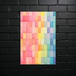 Rainbow Watercolor Mosaic - shiny glitter