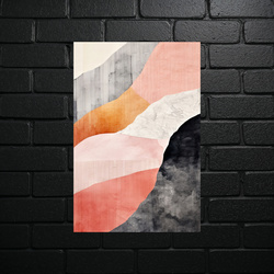 Pastel Wave Harmony Abstract - shiny glitter