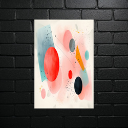 Coral Abstract Harmony - shiny glitter