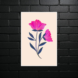 Pink Zen Flowers - Metallic Print