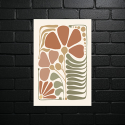 Botanical Harmony - Retro Leaves - shiny glitter