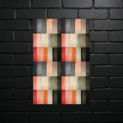 Geometryczna Harmonia w Koralach - błyszczący brokat