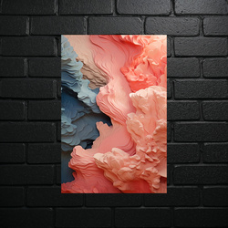 Fluid Nature Waves - Abstract Aluminum Print - shiny glitter