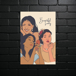 Beauty in Diversity - Artistic Illustration - shiny glitter