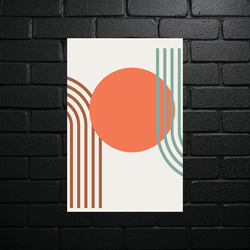 Coral Geometric Harmony - shiny glitter