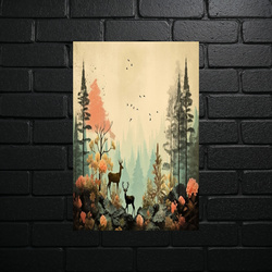 Mystic Forest Sunset - shiny glitter