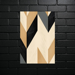 Geometric Harmony in Beige and Black - shiny glitter