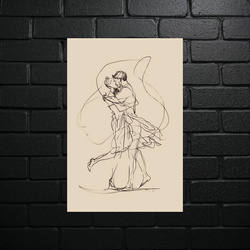 Dance of Souls - Romantic Sketch - shiny glitter