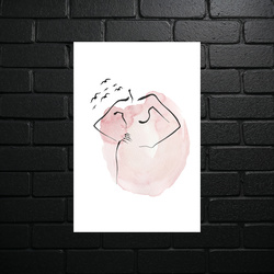 Pink Serenity Abstract - shiny glitter