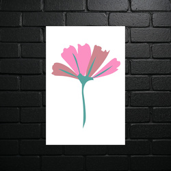 Pink Flower Minimalism - shiny glitter