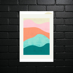 Pastel Hills at Sunset - shiny glitter