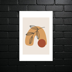 Botanical Harmony in Terracotta - shiny glitter