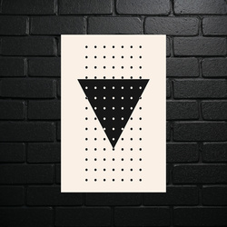 Geometryczny Trójkąt w Minimalistycznym Układzie - błyszczący brokat