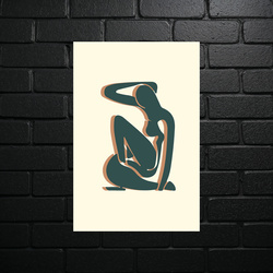 Minimalist Silhouette - Artistic Composition - shiny glitter