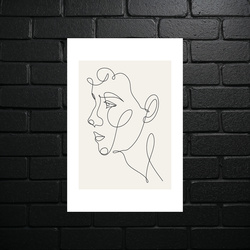 Minimalist Profile - Artistic Line - shiny glitter