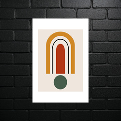 Terracotta Geometric Harmony - shiny glitter