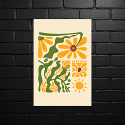 Sunny Garden - Minimalist Composition - shiny glitter