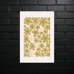 Golden Clovers - Botanical Elegance - shiny glitter