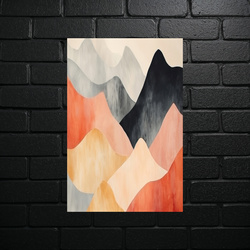 Mountain Sunset - Abstract Harmony - shiny glitter