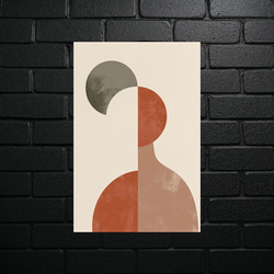 Geometric Harmony in Terracotta - shiny glitter