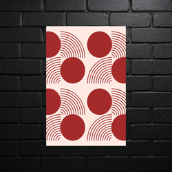 Red Zen Circles - shiny glitter