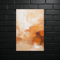 Amber Dawn - Abstract Aluminum Art - shiny glitter