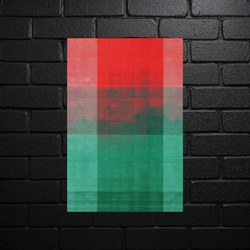 Czerwień i Turkus - Abstrakcyjny Gradient - błyszczący brokat