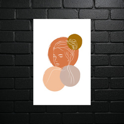 Abstract Life Line - Metallic Portrait - shiny glitter