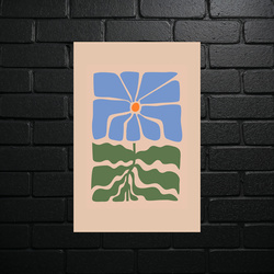 Abstract Flower at Dawn - shiny glitter