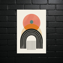 Geometric Sunrise Harmony - shiny glitter